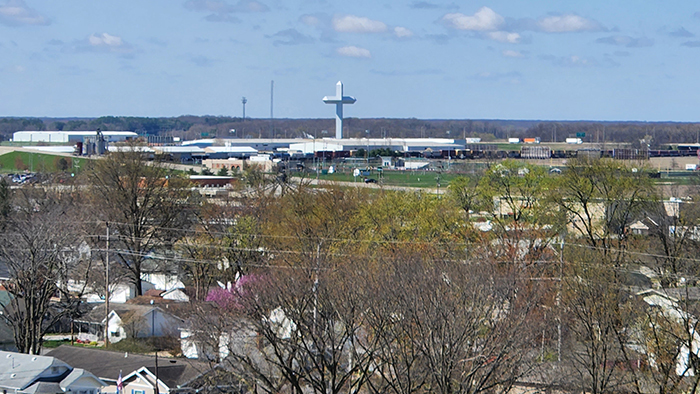 A view of Effingham from the top of HSHS St. Anthony's Memorial Hospital