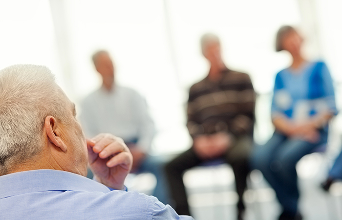 Patients in an educational group setting