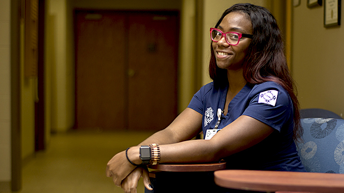 Young woman nursing student