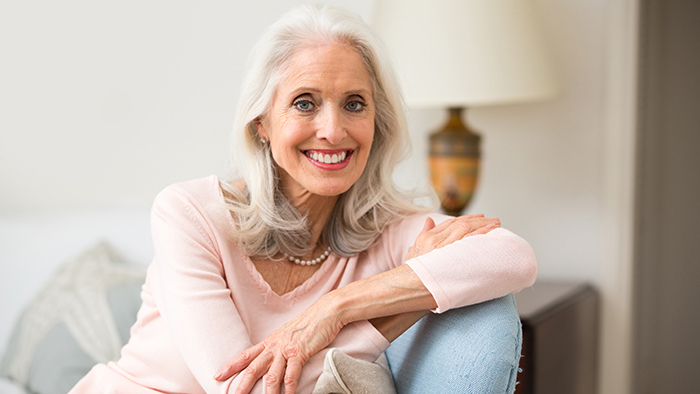 Senior woman smiling