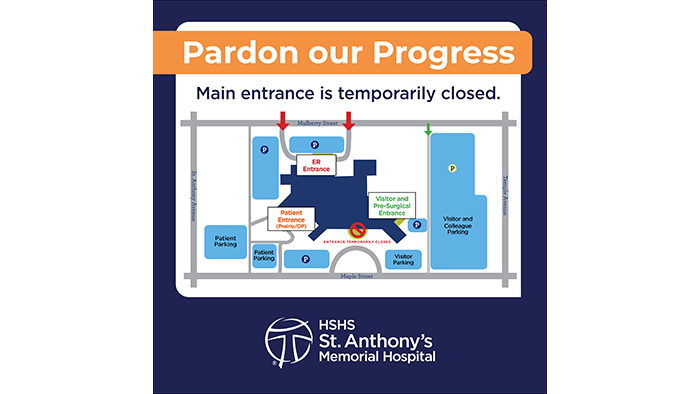 Main lobby entrance temporary closure
