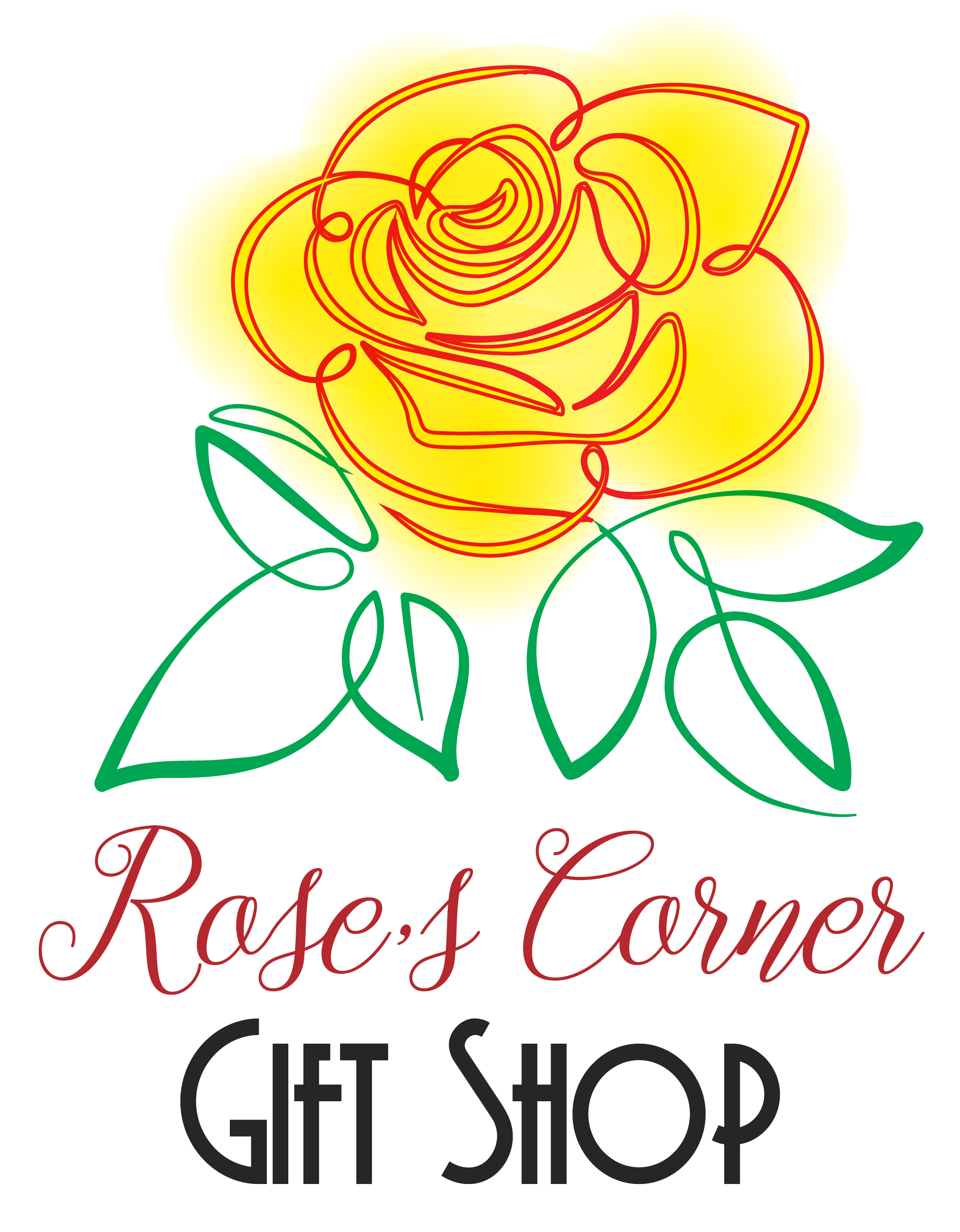 Graphic of Rose's Corner Gift Shop logo