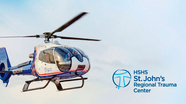 Saints Flight helicopter