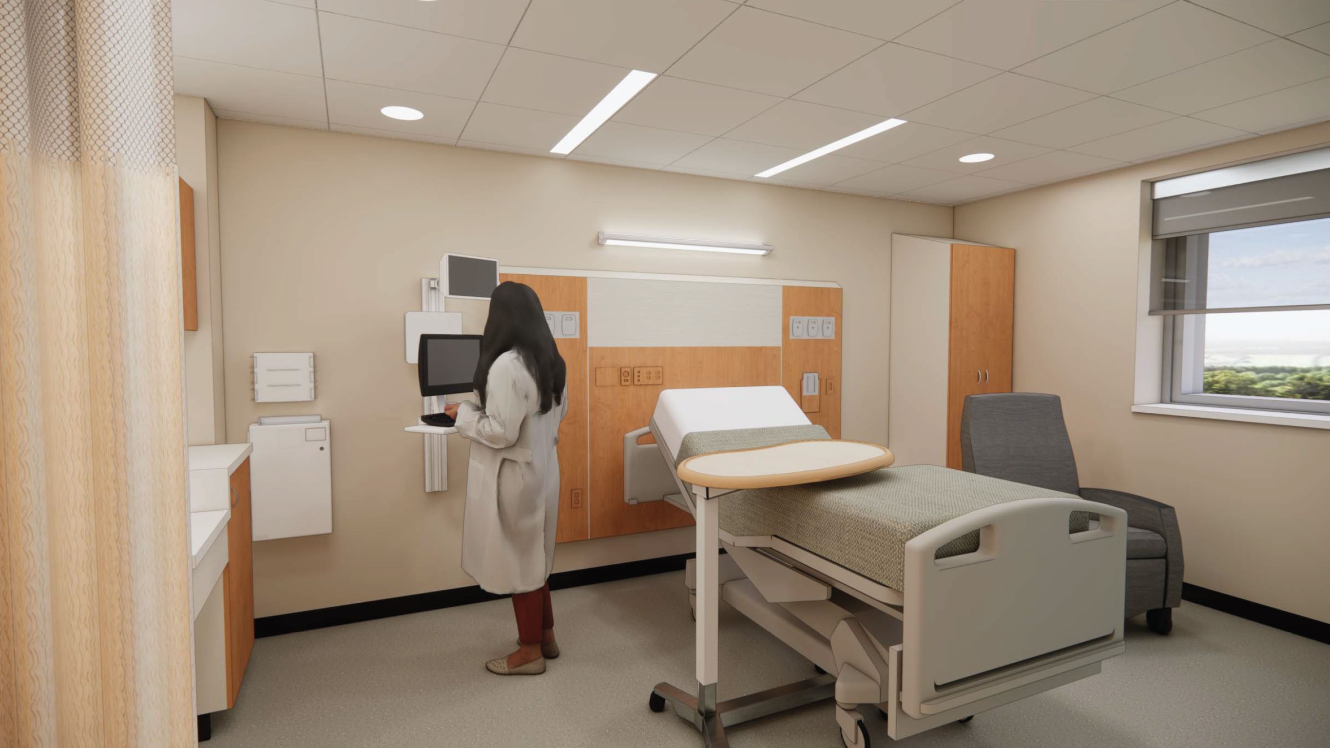 Rendering of new inpatient room