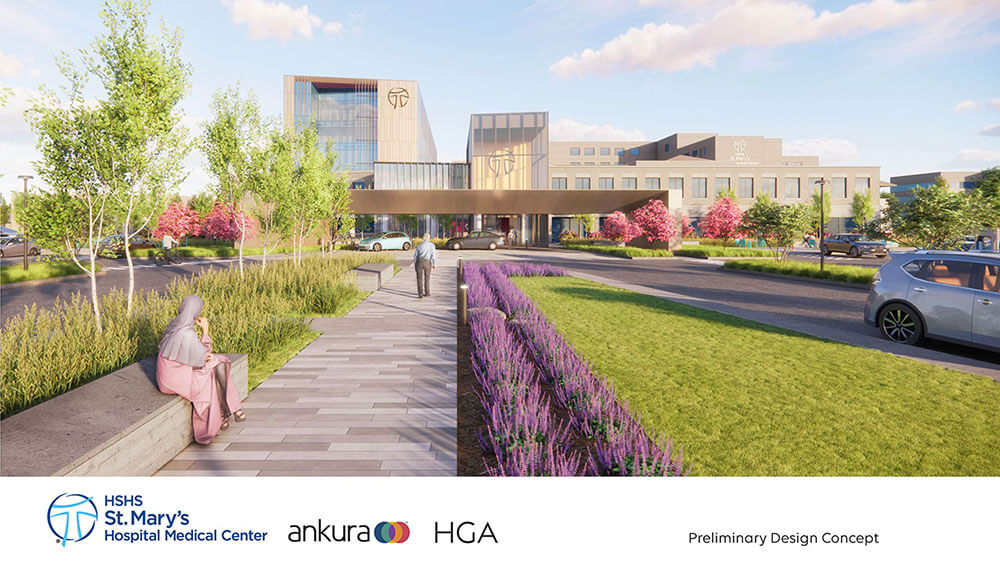 HSHS St. Mary's Hospital Medical Center growth plan rendering image