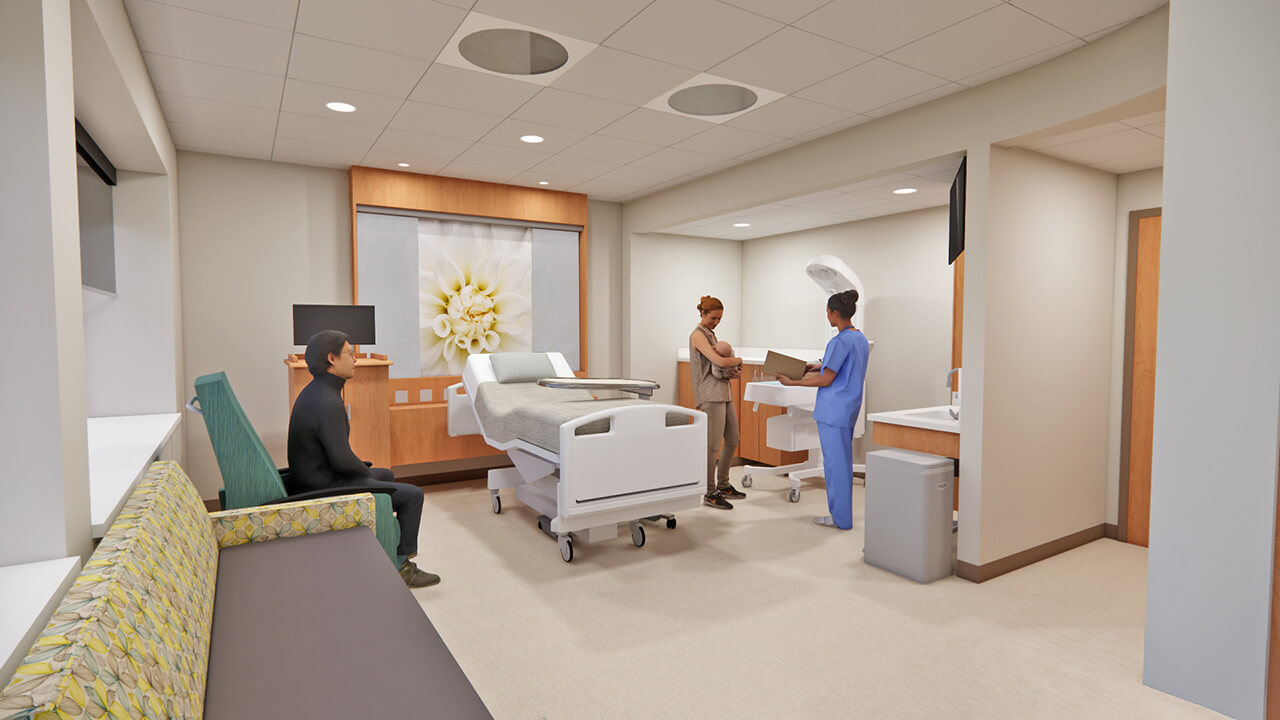 Women and infant birthing center sketch