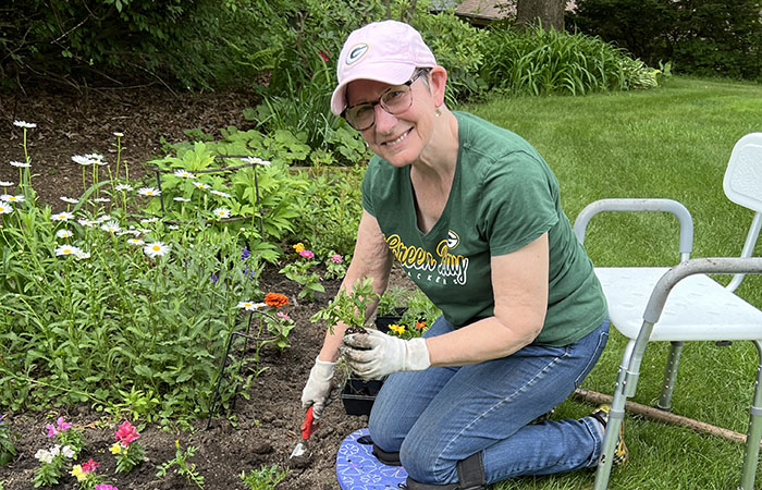 Nancy gardening