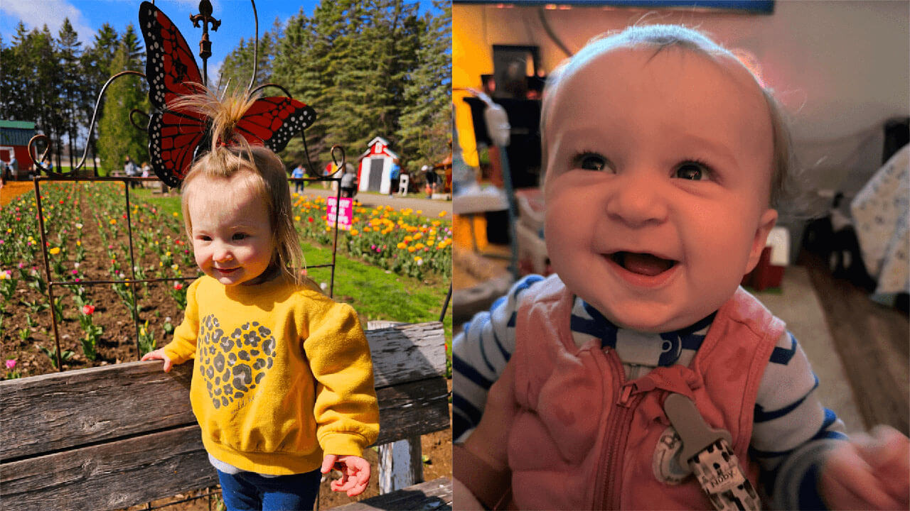 Evelyn and Dakota today