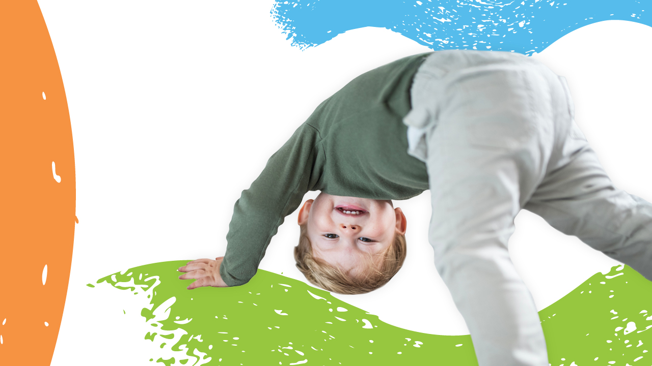 Young girl dancing with graphic lines behind her