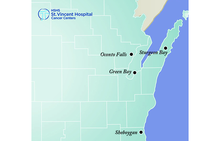 map of hshs st.vincent hospital cancer centers