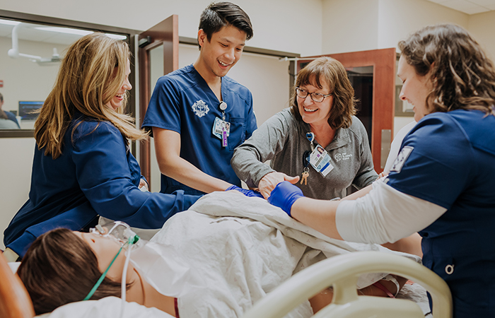 Female nursing student smiling