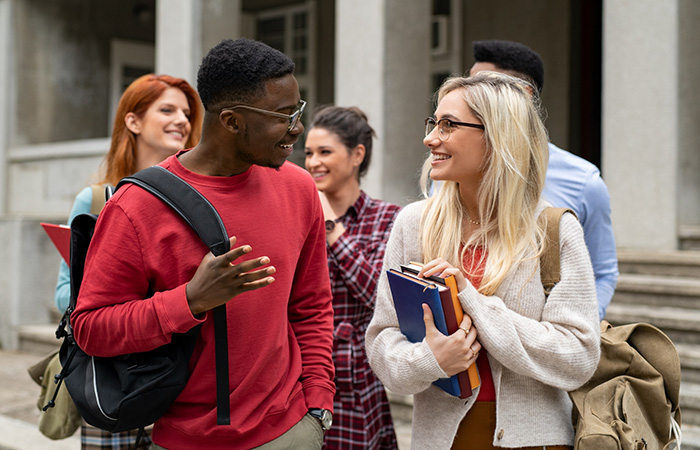 Group of high school students