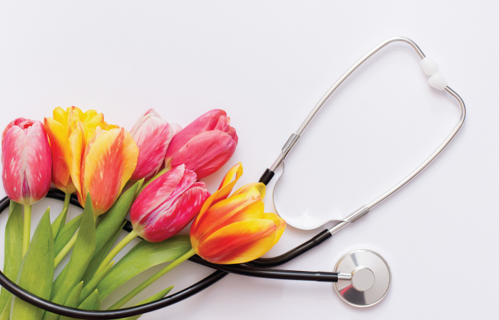 Stethoscope with Flowers