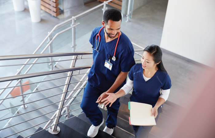 Nursing Students Walking