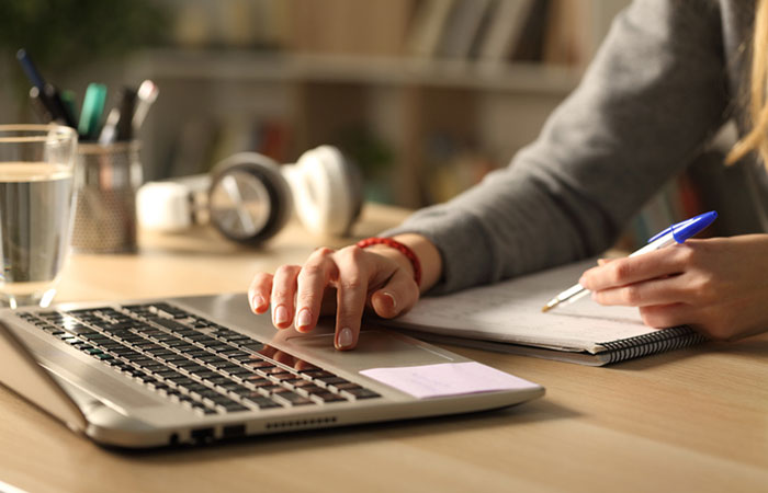 Women on computer