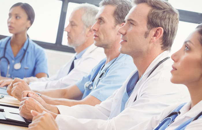 Medical professionals in training