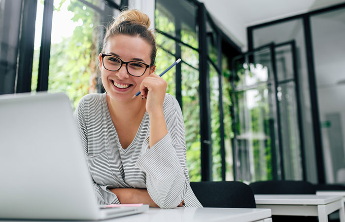 woman on laptop computer