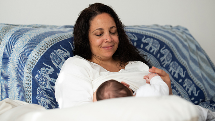 mother breastfeeding baby