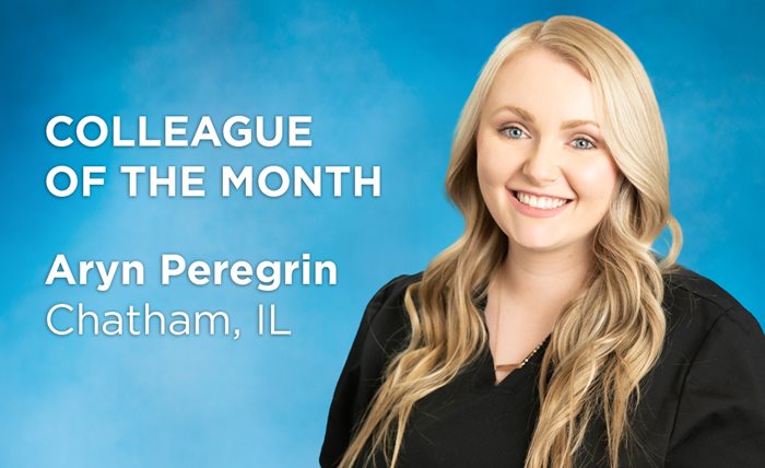 HSHS Medical Group Awards  Colleague of the Month to Aryn Peregrin