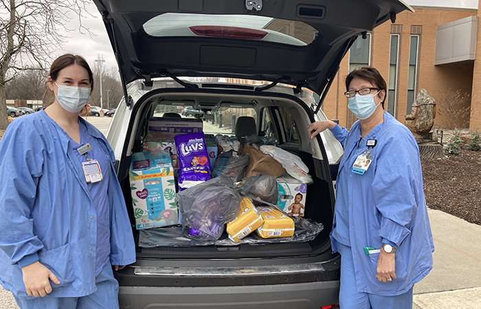 HSHS Home Care collects diapers and wipes for mothers in need