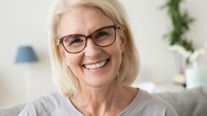 Woman smiling