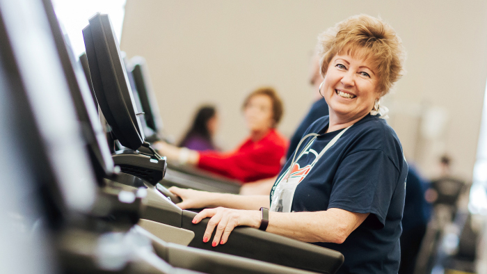 Woman on treadmill