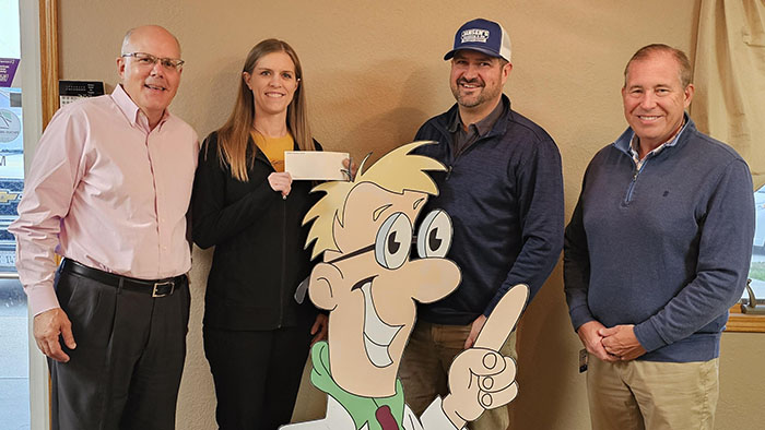 Jansen's Heating & Air presenting donation