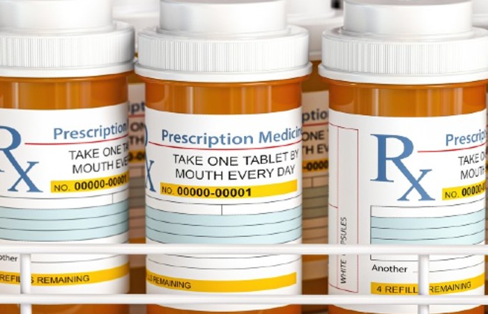 Close up image of prescription bottles