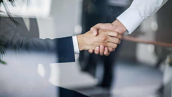 Shaking hands