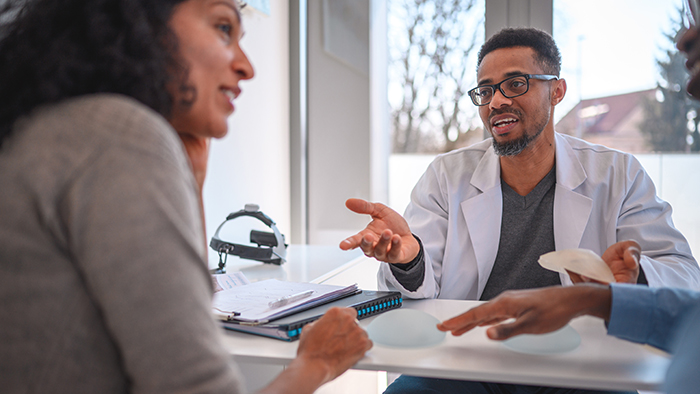 patient talking with doctor