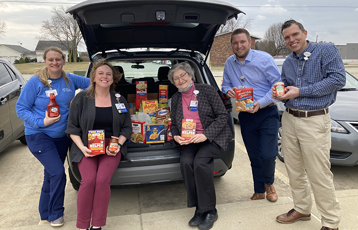 Food pantry items collected