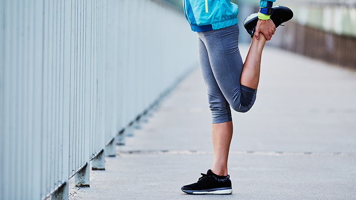 Runners legs stretching