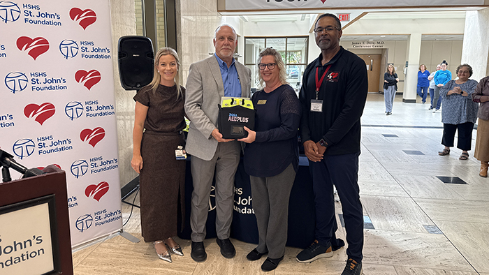 10 local organizations receive live saving AEDs through  HSHS St. John’s Foundation