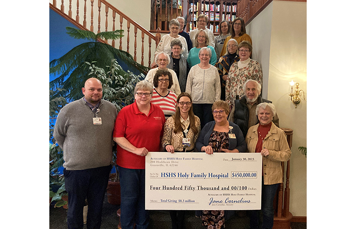 $450,000 donation presented by hospital Auxiliary