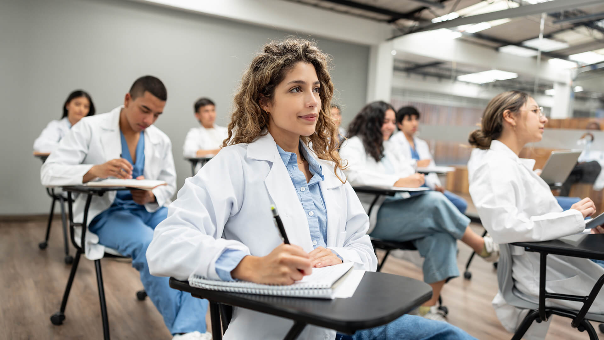 group of residents in a classroom