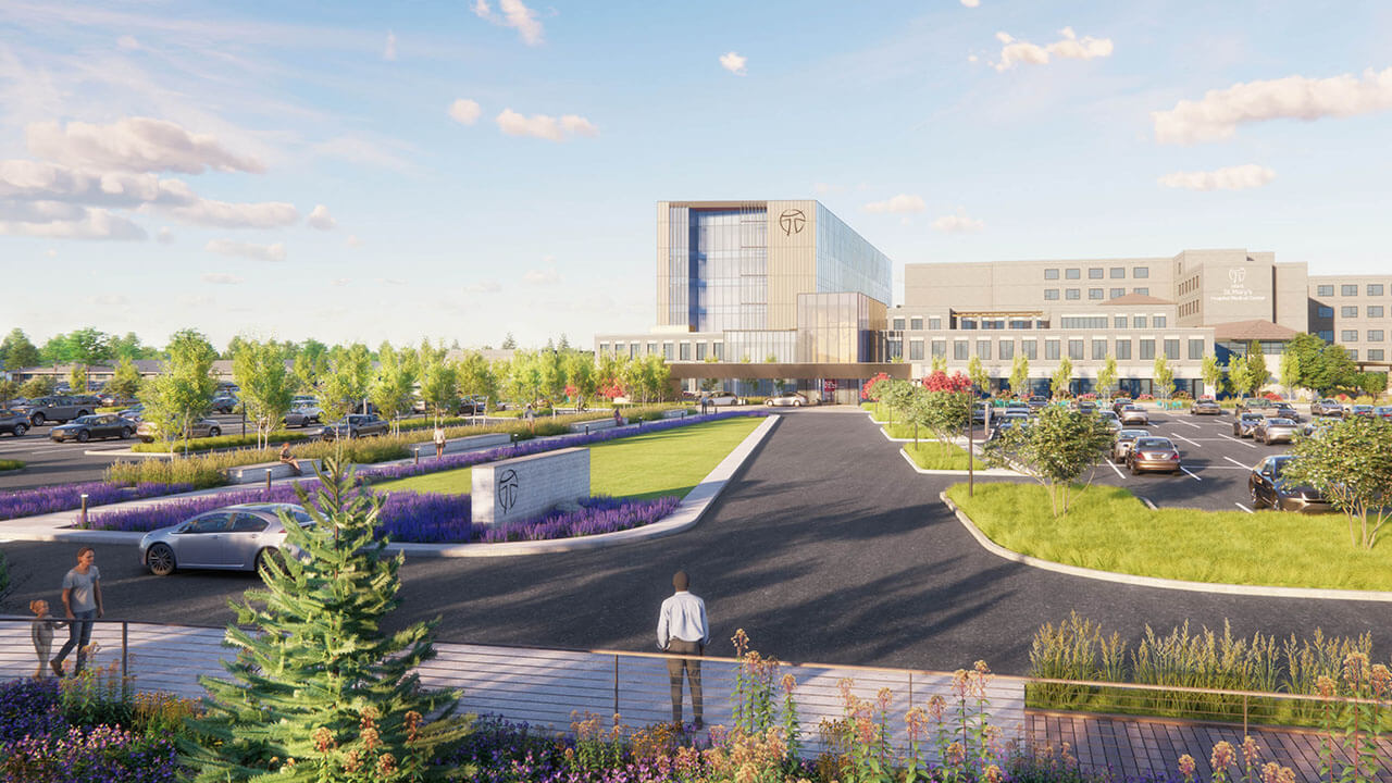 HSHS St. Mary's Medical Center building rendering
