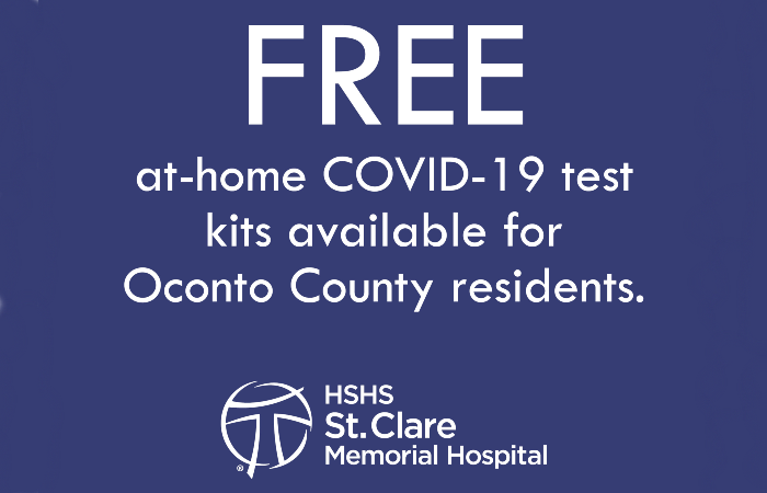 Free, at-home COVID-19 testing kits for Oconto Co. residents