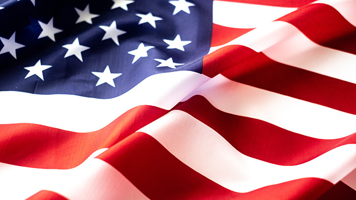 Retired American flags being collected