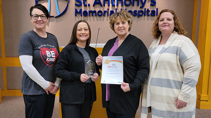Gift of Hope awards HSHS St. Anthony's with Bronze status