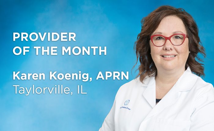 HSHS Medical Group Awards  Provider of the Month to Karen Koenig, APRN