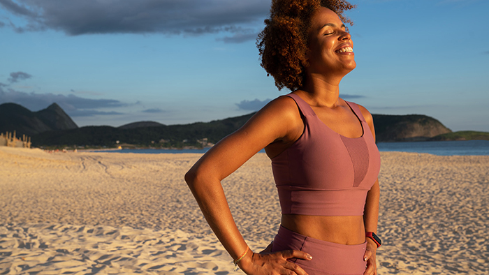 woman on beach