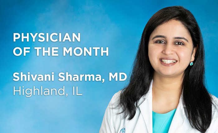 HSHS Medical Group Awards Physician of the Month to Shivani Sharma, MD