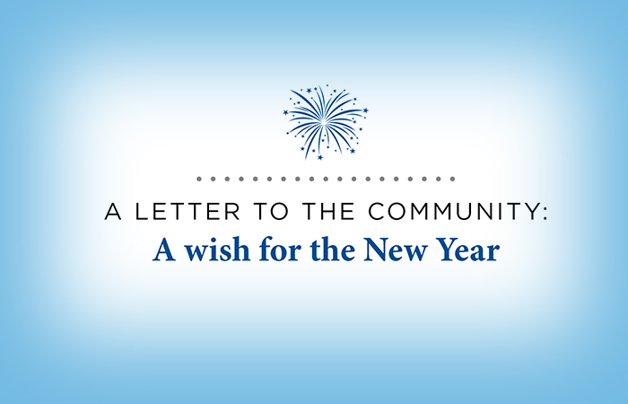 A letter to the community
