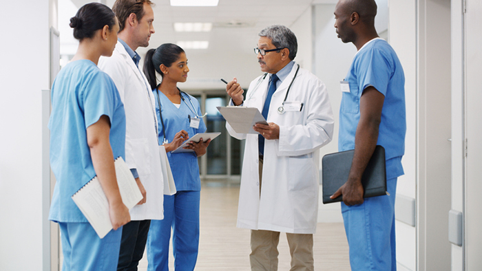 Health care providers in a hospital
